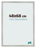 Photo Frame 48x68cm Silver Matte MDF Bologna Front Size | Yourdecoration.co.uk