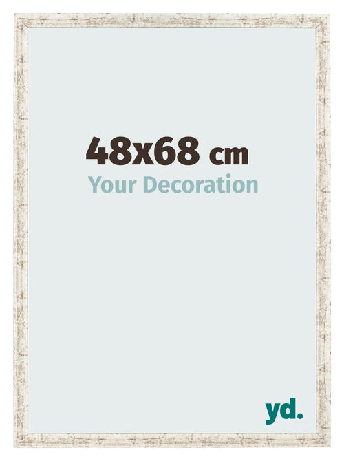 Photo Frame 48x68cm White Vintage MDF Bologna Front Size | Yourdecoration.co.uk
