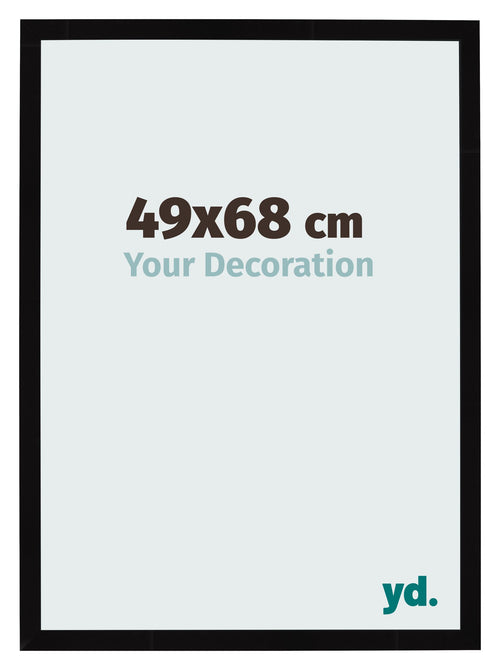 Photo Frame 49x68cm Black High Gloss MDF Bologna Front Size | Yourdecoration.co.uk