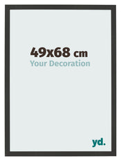 Photo Frame 49x68cm Black Woodgrain MDF Bologna Front Size | Yourdecoration.co.uk
