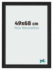 Photo Frame 49x68cm Black Woodgrain MDF Lazio Front Size | Yourdecoration.co.uk