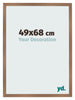 Photo Frame 49x68cm Copper Design MDF Bologna Front Size | Yourdecoration.co.uk