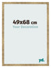 Photo Frame 49x68cm Gold Antique MDF Bologna Front Size | Yourdecoration.co.uk
