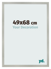 Photo Frame 49x68cm Silver Matte MDF Bologna Front Size | Yourdecoration.co.uk