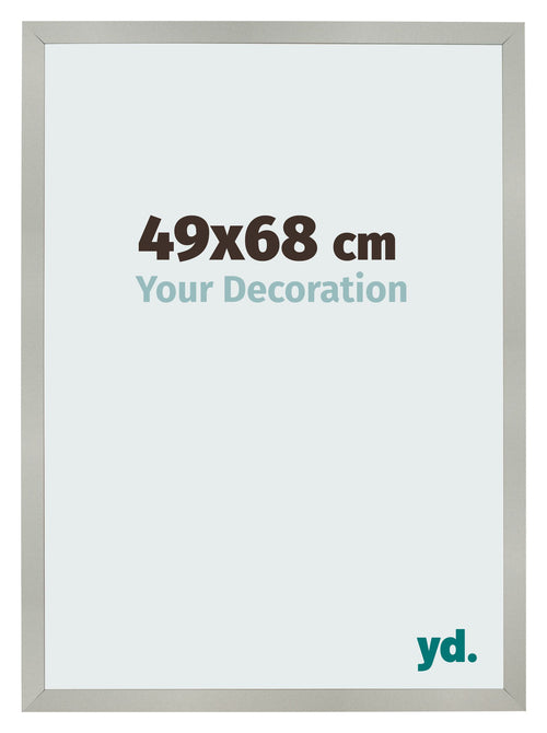 Photo Frame 49x68cm Silver Matte MDF Bologna Front Size | Yourdecoration.co.uk