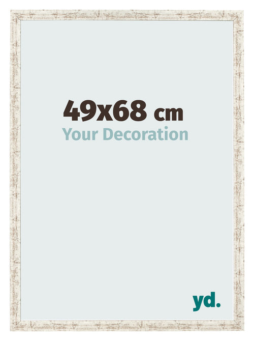 Photo Frame 49x68cm White Vintage MDF Bologna Front Size | Yourdecoration.co.uk