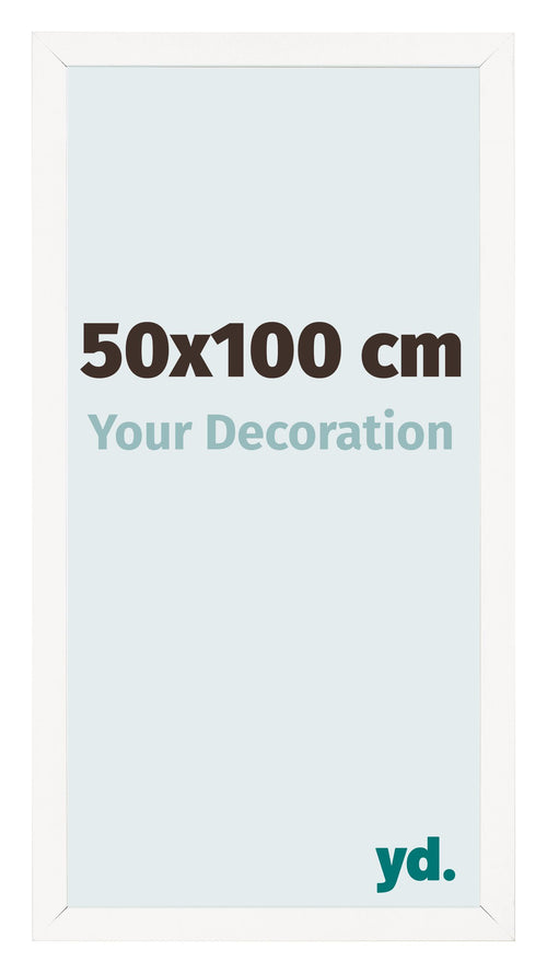 Photo Frame 50x100 cm White High Gloss MDF Bologna Front Size | Yourdecoration.co.uk
