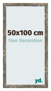 Photo Frame 50x100cm Blue Gold Melange MDF Bologna Front Size | Yourdecoration.co.uk