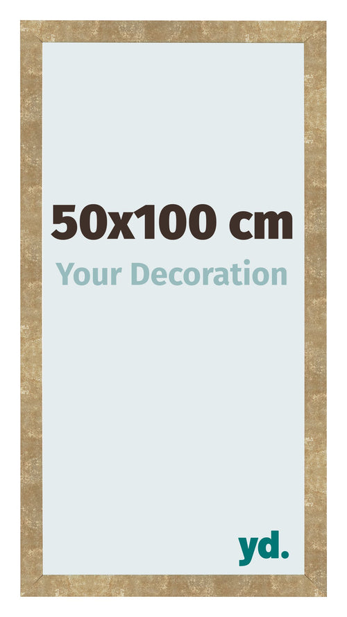 Photo Frame 50x100cm Gold Antique MDF Bologna Front Size | Yourdecoration.co.uk