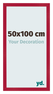 Photo Frame 50x100cm Red MDF Bologna Front Size | Yourdecoration.co.uk
