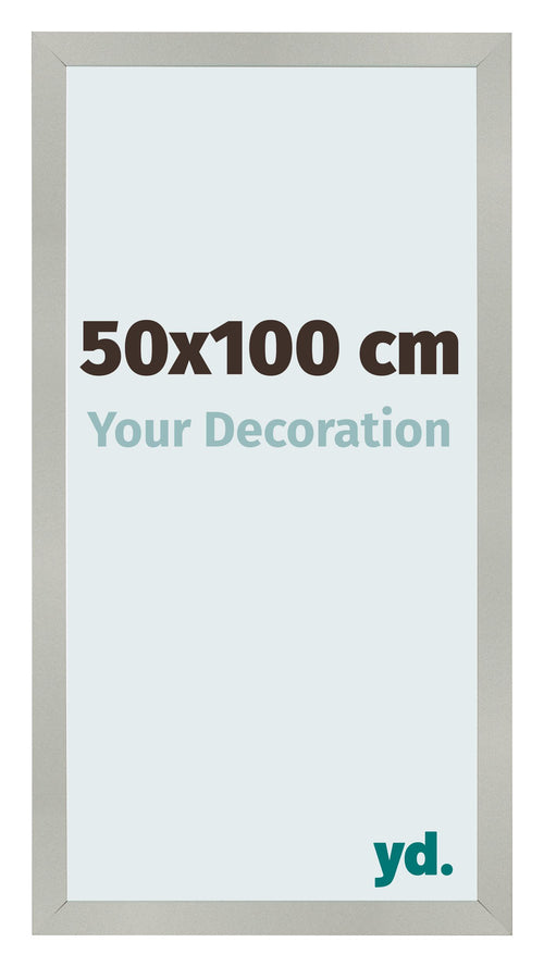 Photo Frame 50x100cm Silver Matte MDF Bologna Front Size | Yourdecoration.co.uk