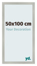Photo Frame 50x100cm Silver Matte MDF Bologna Front Size | Yourdecoration.co.uk