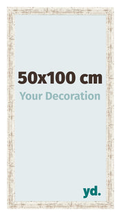 Photo Frame 50x100cm White Vintage MDF Bologna Front Size | Yourdecoration.co.uk