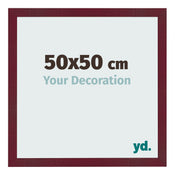 Photo Frame 50x50 cm Wine Red Swept MDF Bologna Front Size | Yourdecoration.co.uk