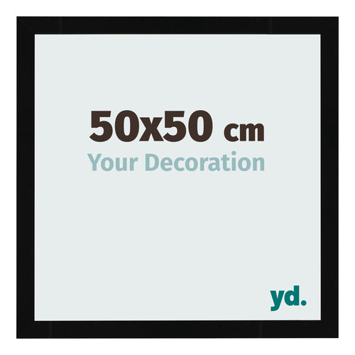 Photo Frame 50x50cm Black High Gloss MDF Bologna Front Size | Yourdecoration.co.uk