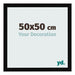 Photo Frame 50x50cm Black High Gloss MDF Bologna Front Size | Yourdecoration.co.uk