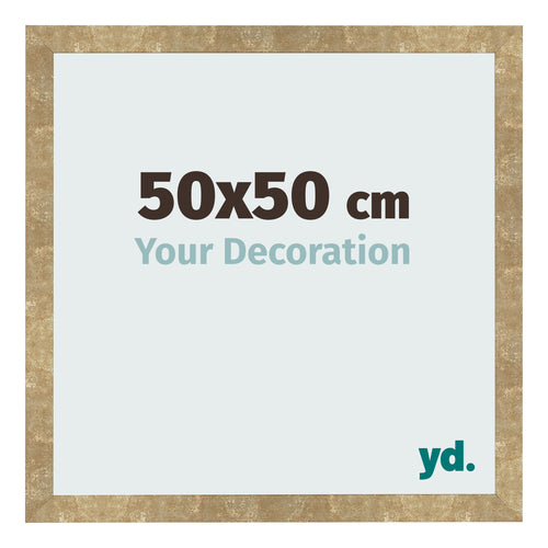 Photo Frame 50x50cm Gold Antique MDF Bologna Front Size | Yourdecoration.co.uk