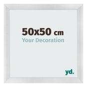Photo Frame 50x50cm Silver Black Swept MDF Pisa Front Size | Yourdecoration.co.uk