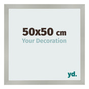 Photo Frame 50x50cm Silver Matte MDF Bologna Front Size | Yourdecoration.co.uk