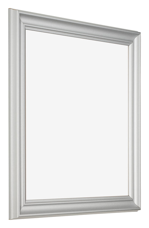 Photo Frame 50x50cm Silver Matte MDF Lazio Front Oblique | Yourdecoration.co.uk