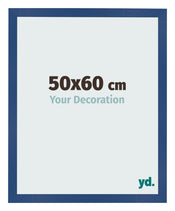 Photo Frame 50x60 cm Dark Blue MDF Bologna Front Size | Yourdecoration.co.uk