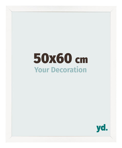 Photo Frame 50x60 cm White High Gloss MDF Bologna Front Size | Yourdecoration.co.uk