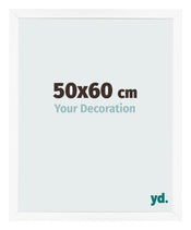 Photo Frame 50x60 cm White Matte MDF Bologna Front Size | Yourdecoration.co.uk