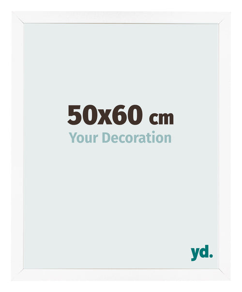 Photo Frame 50x60 cm White Matte MDF Bologna Front Size | Yourdecoration.co.uk