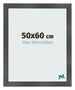 Photo Frame 50x60cm Black Silver Polished MDF Pisa Front Size | Yourdecoration.co.uk