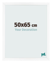 Photo Frame 50x65 cm White Matte MDF Bologna Front Size | Yourdecoration.co.uk