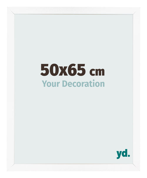 Photo Frame 50x65 cm White Matte MDF Bologna Front Size | Yourdecoration.co.uk