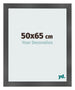Photo Frame 50x65cm Black Silver Polished MDF Pisa Front Size | Yourdecoration.co.uk