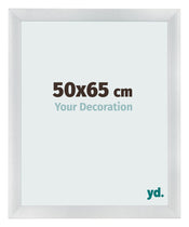 Photo Frame 50x65cm Silver Black Swept MDF Pisa Front Size | Yourdecoration.co.uk