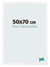 Photo Frame 50x70 cm White Matte MDF Bologna Front Size | Yourdecoration.co.uk