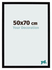 Photo Frame 50x70cm Black High Gloss MDF Bologna Front Size | Yourdecoration.co.uk