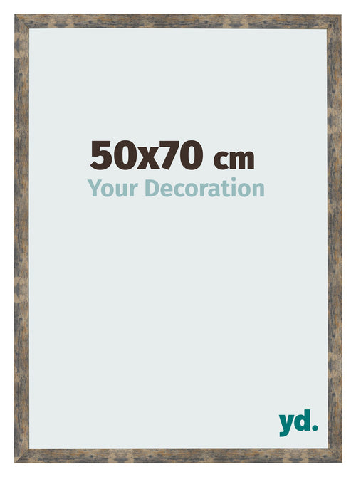 Photo Frame 50x70cm Blue Gold Melange MDF Bologna Front Size | Yourdecoration.co.uk