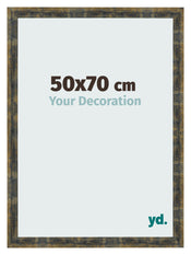 Photo Frame 50x70cm Blue Gold Melange MDF Pisa Front Size | Yourdecoration.co.uk