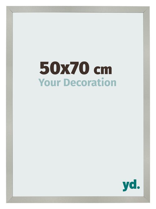 Photo Frame 50x70cm Silver Matte MDF Bologna Front Size | Yourdecoration.co.uk