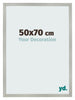 Photo Frame 50x70cm Silver Matte MDF Bologna Front Size | Yourdecoration.co.uk