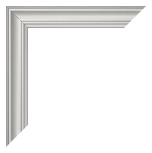 Photo Frame 50x70cm Silver Matte MDF Lazio Detail Corner | Yourdecoration.co.uk