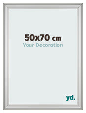 Photo Frame 50x70cm Silver Matte MDF Lazio Front Size | Yourdecoration.co.uk