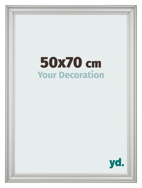 Photo Frame 50x70cm Silver Matte MDF Lazio Front Size | Yourdecoration.co.uk