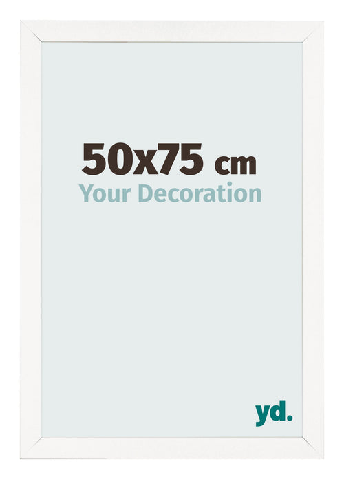 Photo Frame 50x75 cm White High Gloss MDF Bologna Front Size | Yourdecoration.co.uk