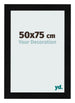 Photo Frame 50x75cm Black Silver Polished MDF Pisa Front Size | Yourdecoration.co.uk