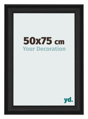 Photo Frame 50x75cm Black Woodgrain MDF Lazio Front Size | Yourdecoration.co.uk