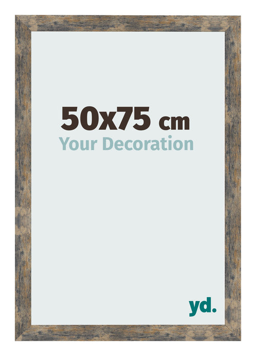 Photo Frame 50x75cm Blue Gold Melange MDF Bologna Front Size | Yourdecoration.co.uk