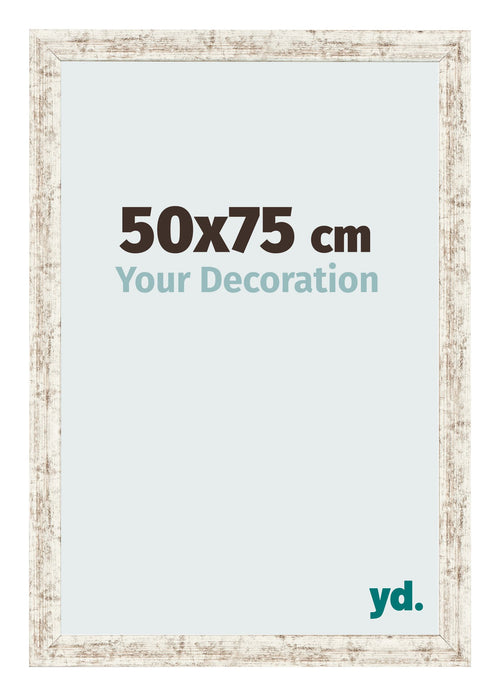 Photo Frame 50x75cm White Vintage MDF Bologna Front Size | Yourdecoration.co.uk