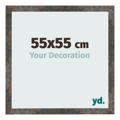 Photo Frame 55x55 cm Oxidized Metal MDF Bologna Front Size | Yourdecoration.co.uk