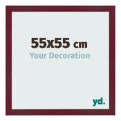 Photo Frame 55x55 cm Wine Red Swept MDF Bologna Front Size | Yourdecoration.co.uk
