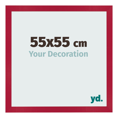 Photo Frame 55x55cm Red MDF Bologna Front Size | Yourdecoration.co.uk